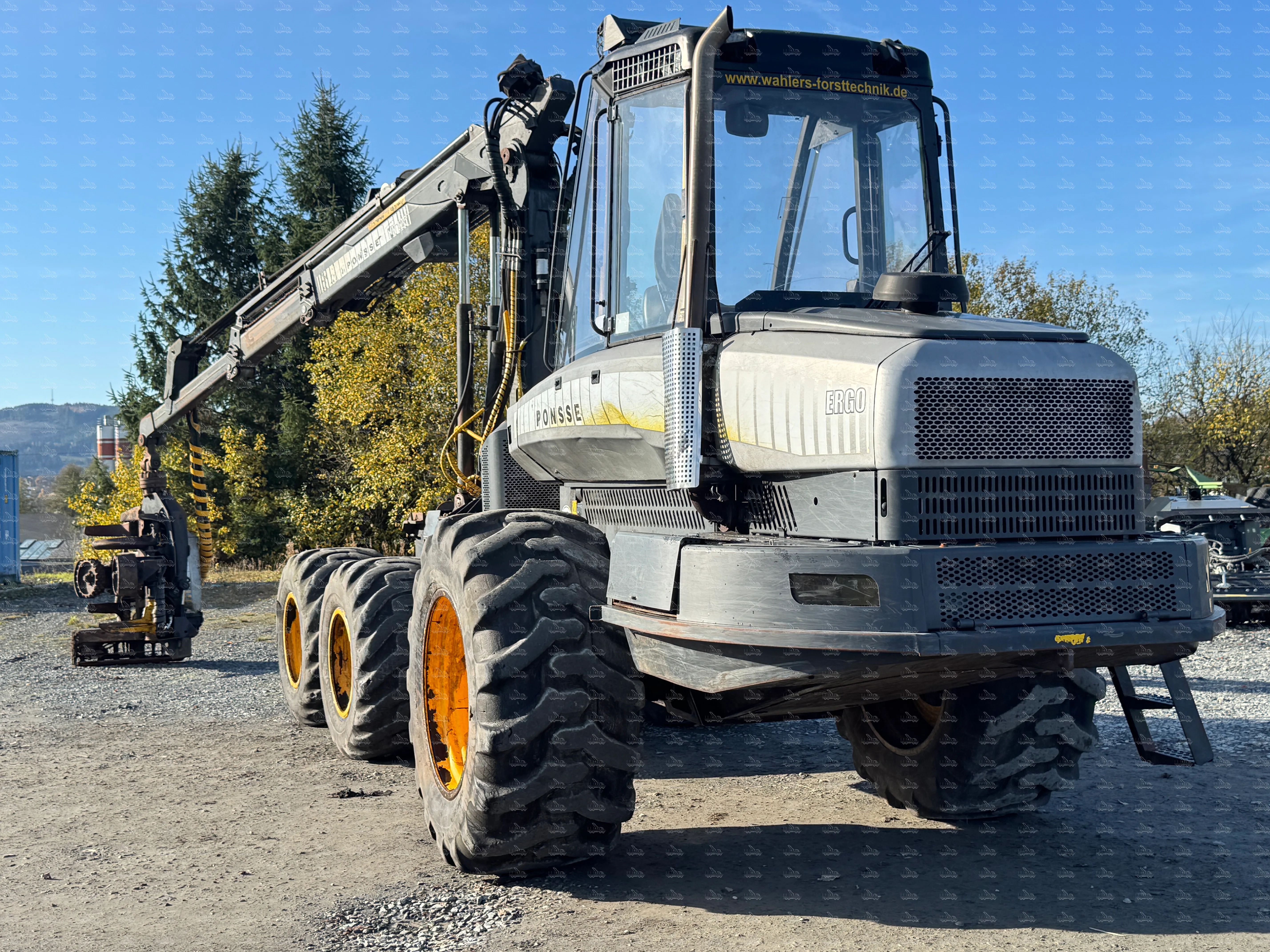 Ponsse Ergo 6W, year of manufacture 2007, harvester with saw unit H73 and crane HN125