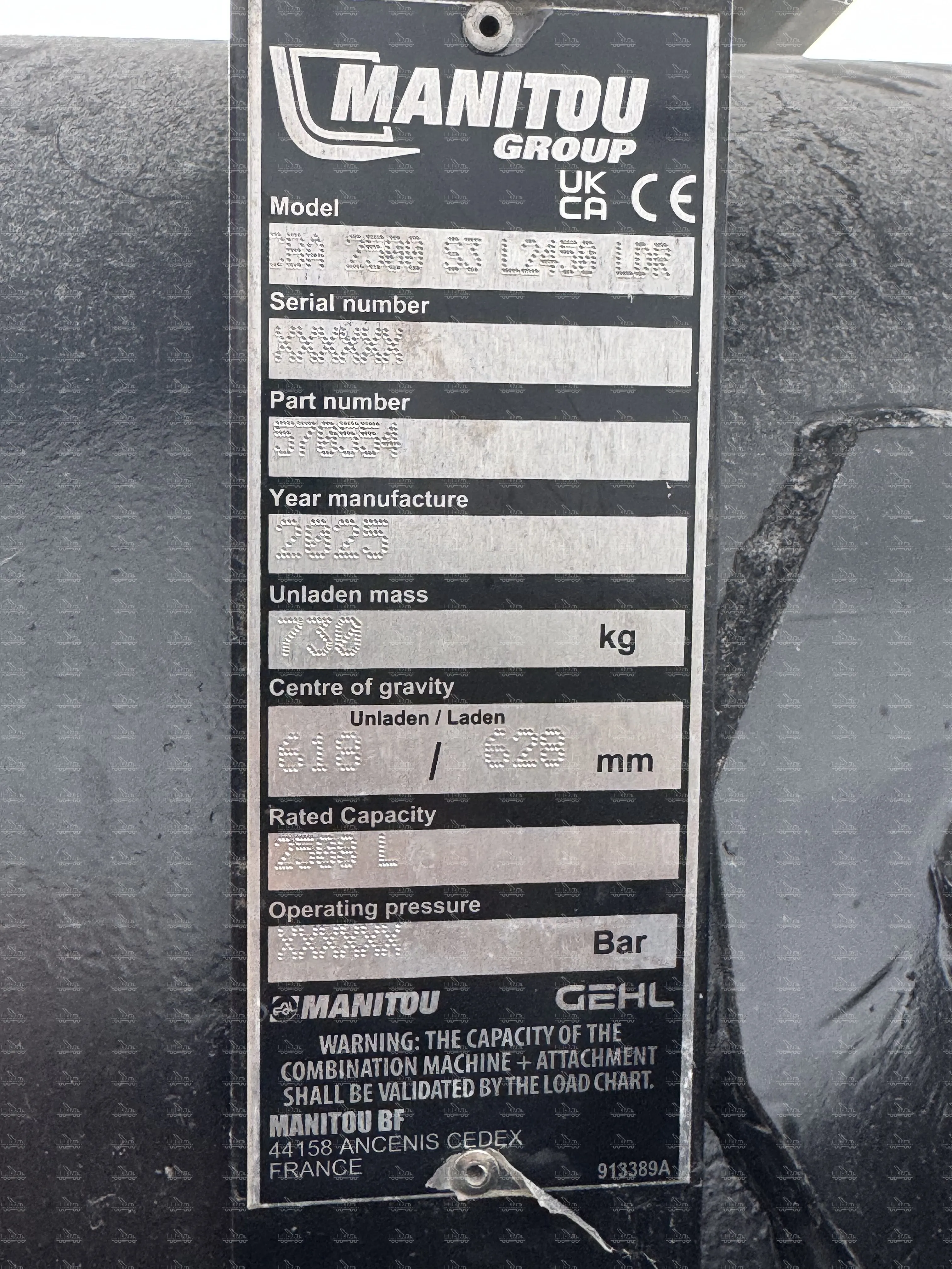 Manitou Schaufel 2,5m3 Ladeschaufel für Teleskoplader CBA 2500 S3