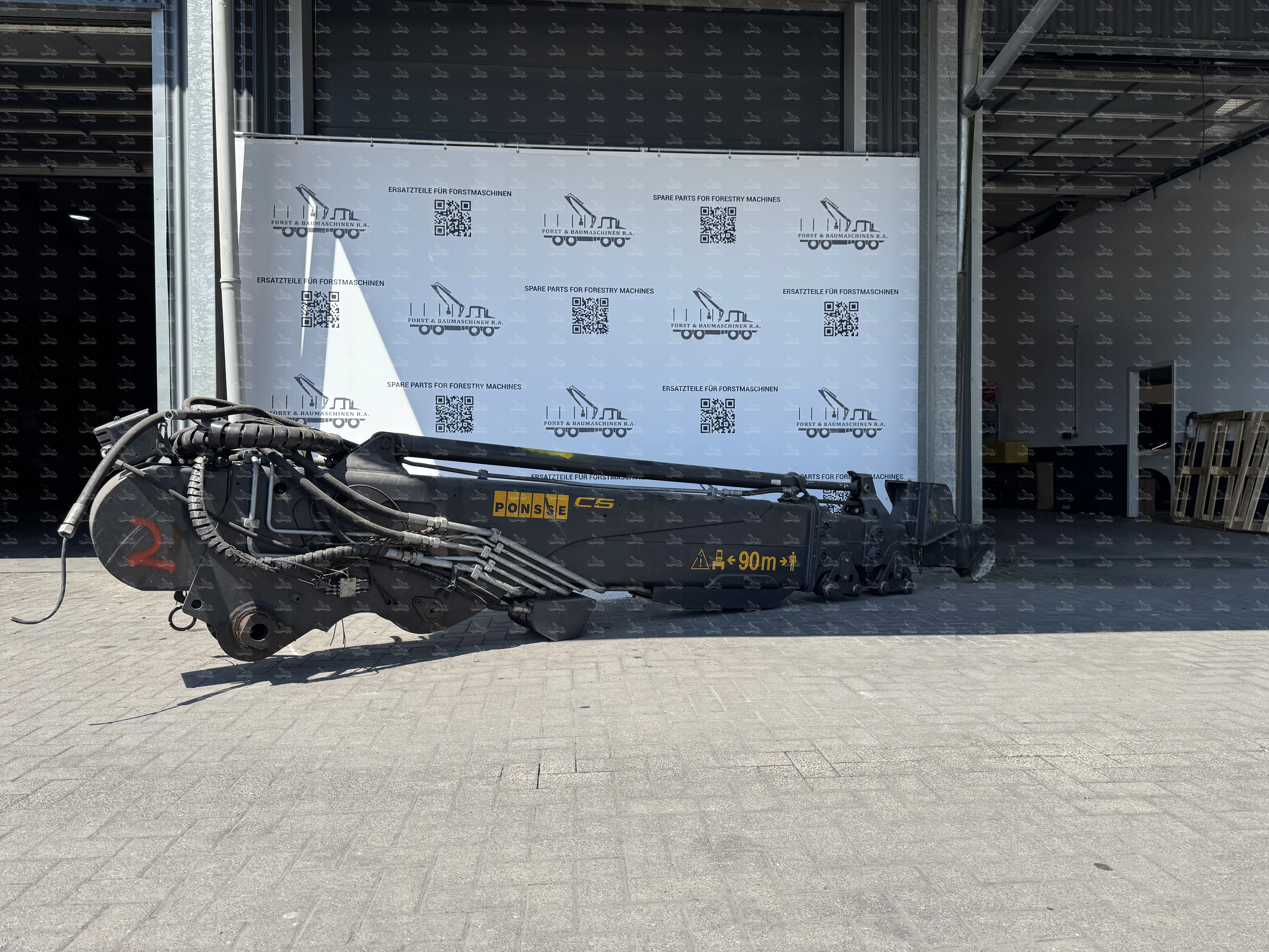 Luffing arm boom for Ponsse C6 C5 crane
