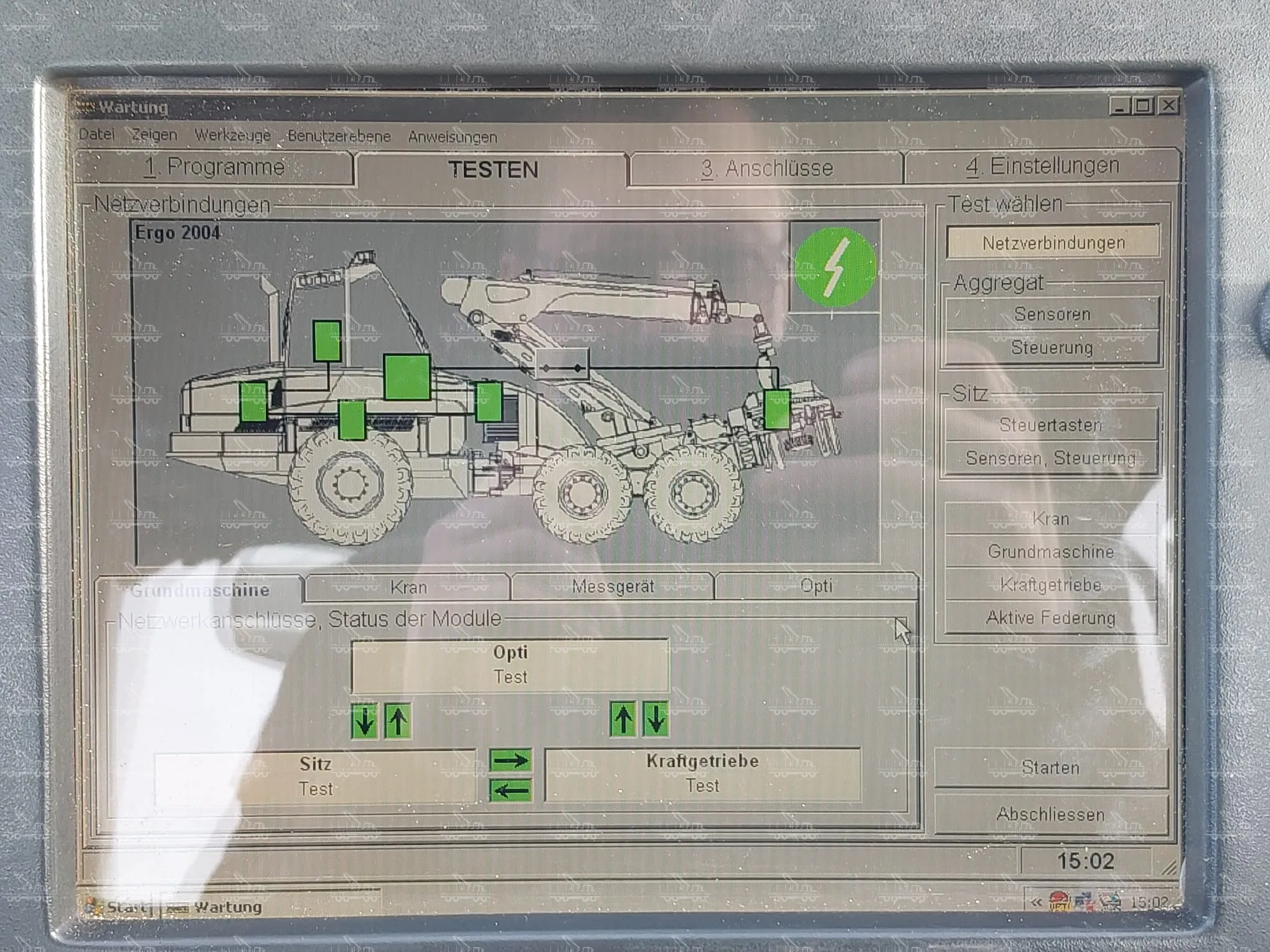 Ponsse Ergo 6W, year of manufacture 2007, harvester with saw unit H73 and crane HN125